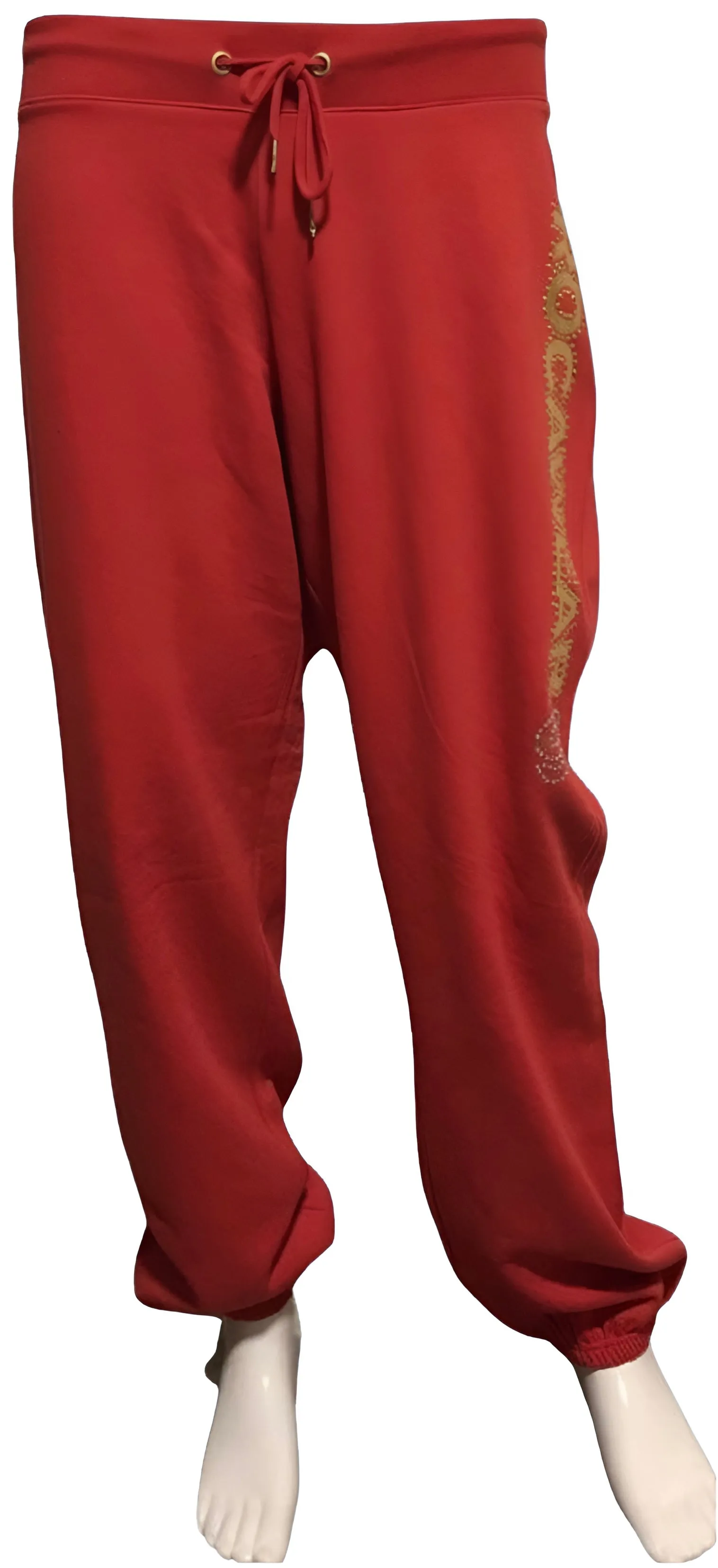 ^ROCAWEAR^ (TRUE RED) SWEATPANTS FOR WOMEN (2XL) (VINTAGE DEAD-STOCK)