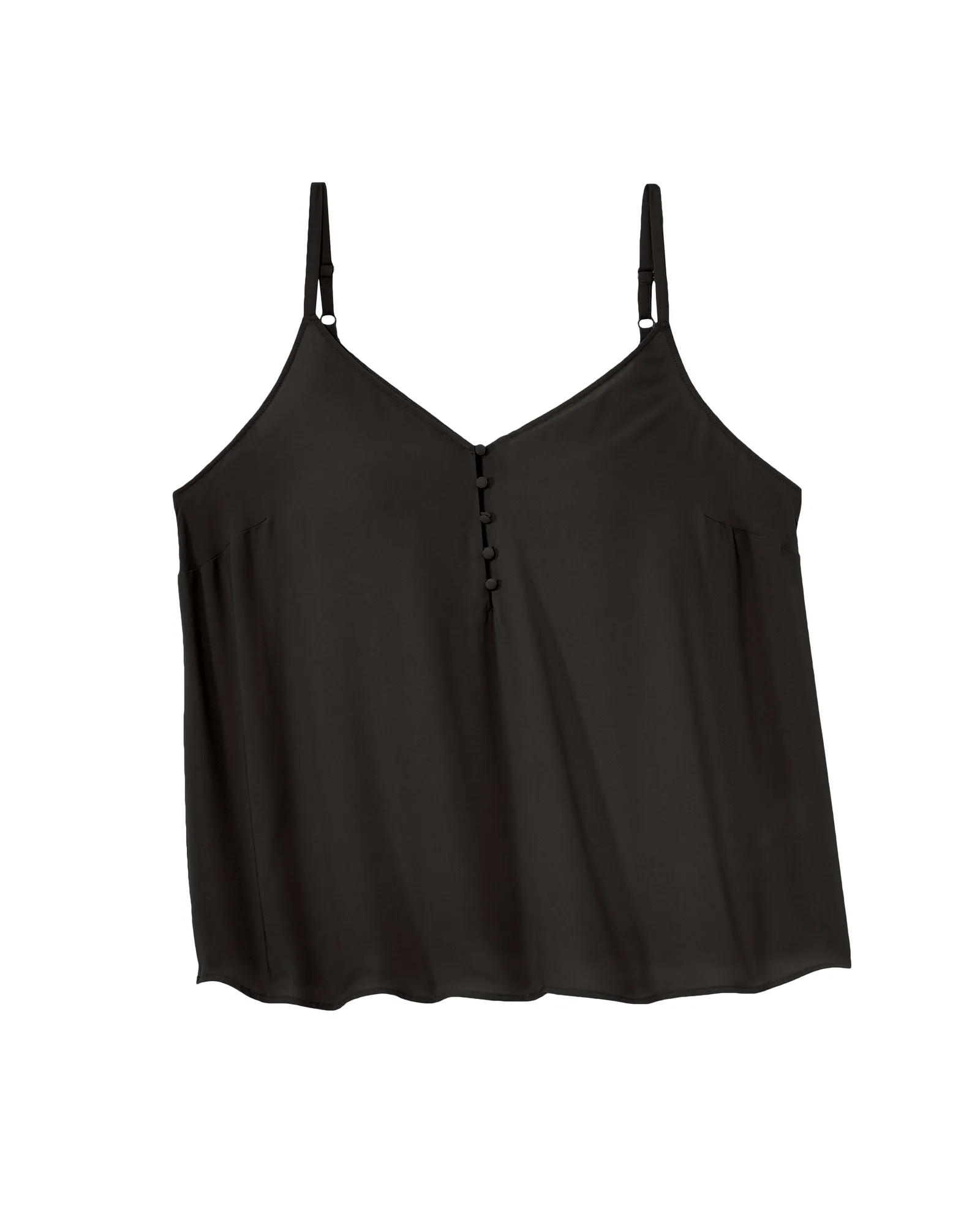 Sandra Button Detail Cami | Black