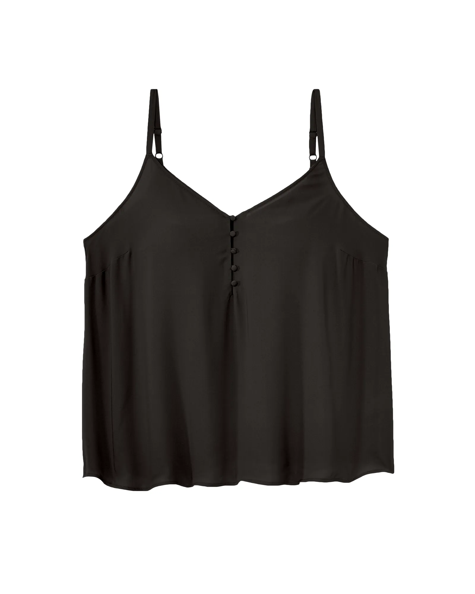 Sandra Button Detail Cami | Black