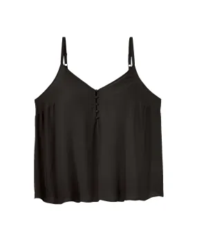 Sandra Button Detail Cami | Black