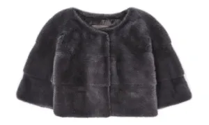 Sarah Mini Mink Fur Jacket Anthracite