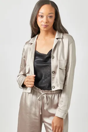 Satin Cropped Jacket