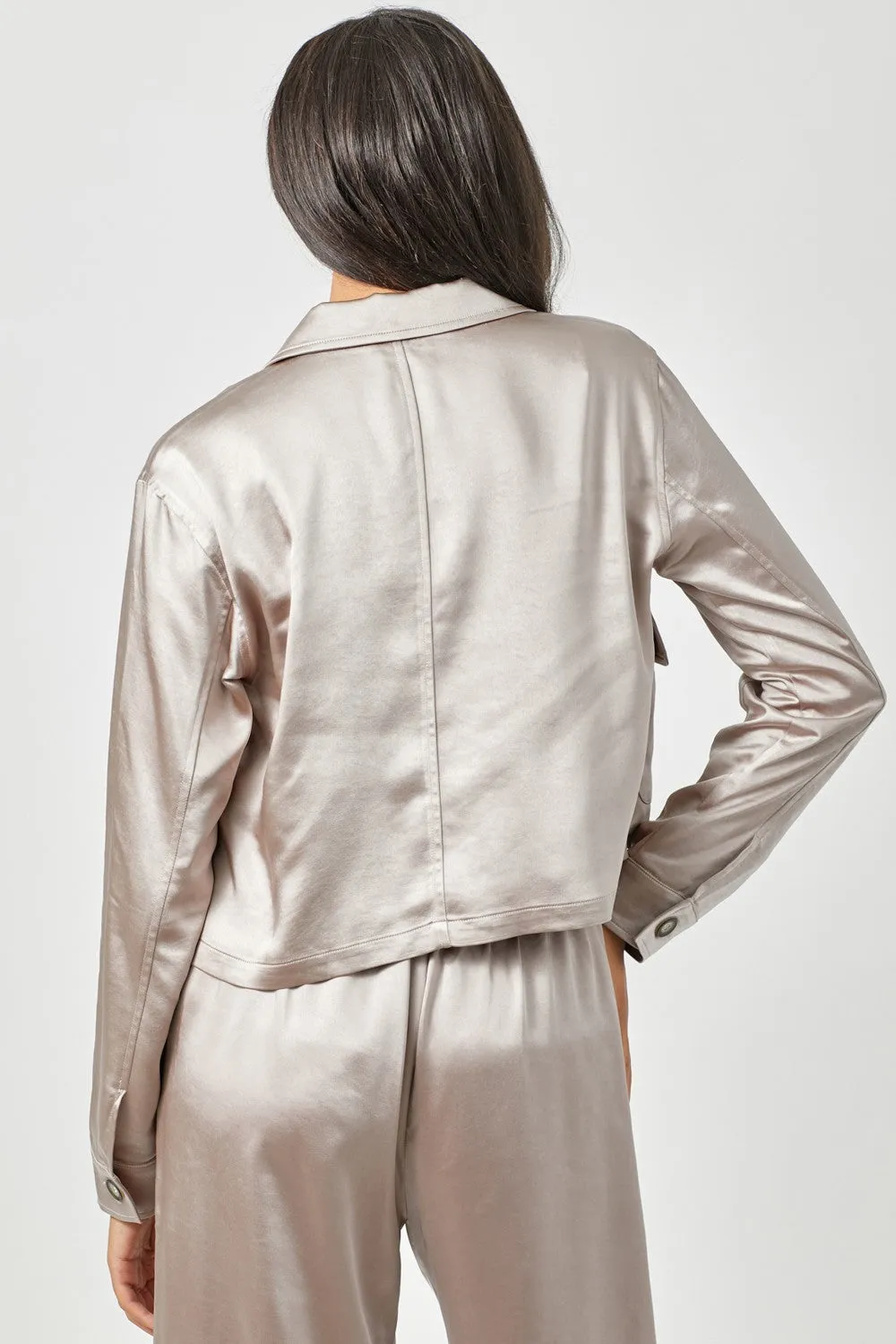 Satin Cropped Jacket