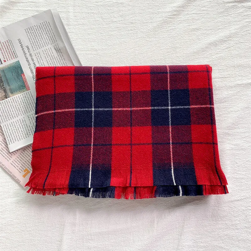 Scarf Women Big Oversized Long Scarves Warm Winter Tartan Checked Shawl Wrap Scarf Gift