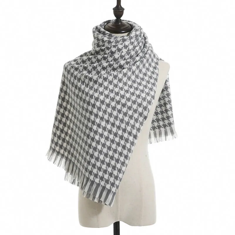 Scarf Women Big Oversized Long Scarves Warm Winter Tartan Checked Shawl Wrap Scarf Gift