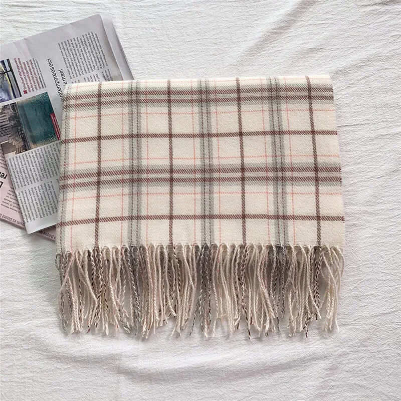 Scarf Women Big Oversized Long Scarves Warm Winter Tartan Checked Shawl Wrap Scarf Gift