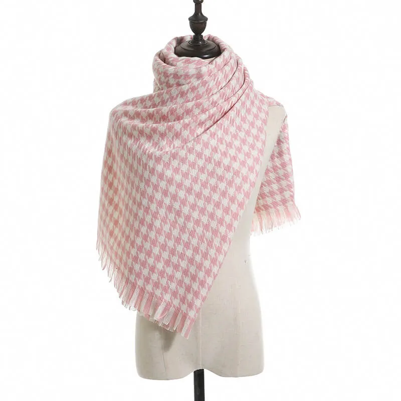 Scarf Women Big Oversized Long Scarves Warm Winter Tartan Checked Shawl Wrap Scarf Gift