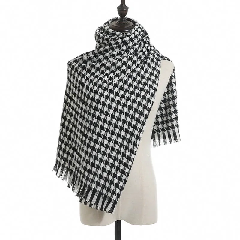 Scarf Women Big Oversized Long Scarves Warm Winter Tartan Checked Shawl Wrap Scarf Gift