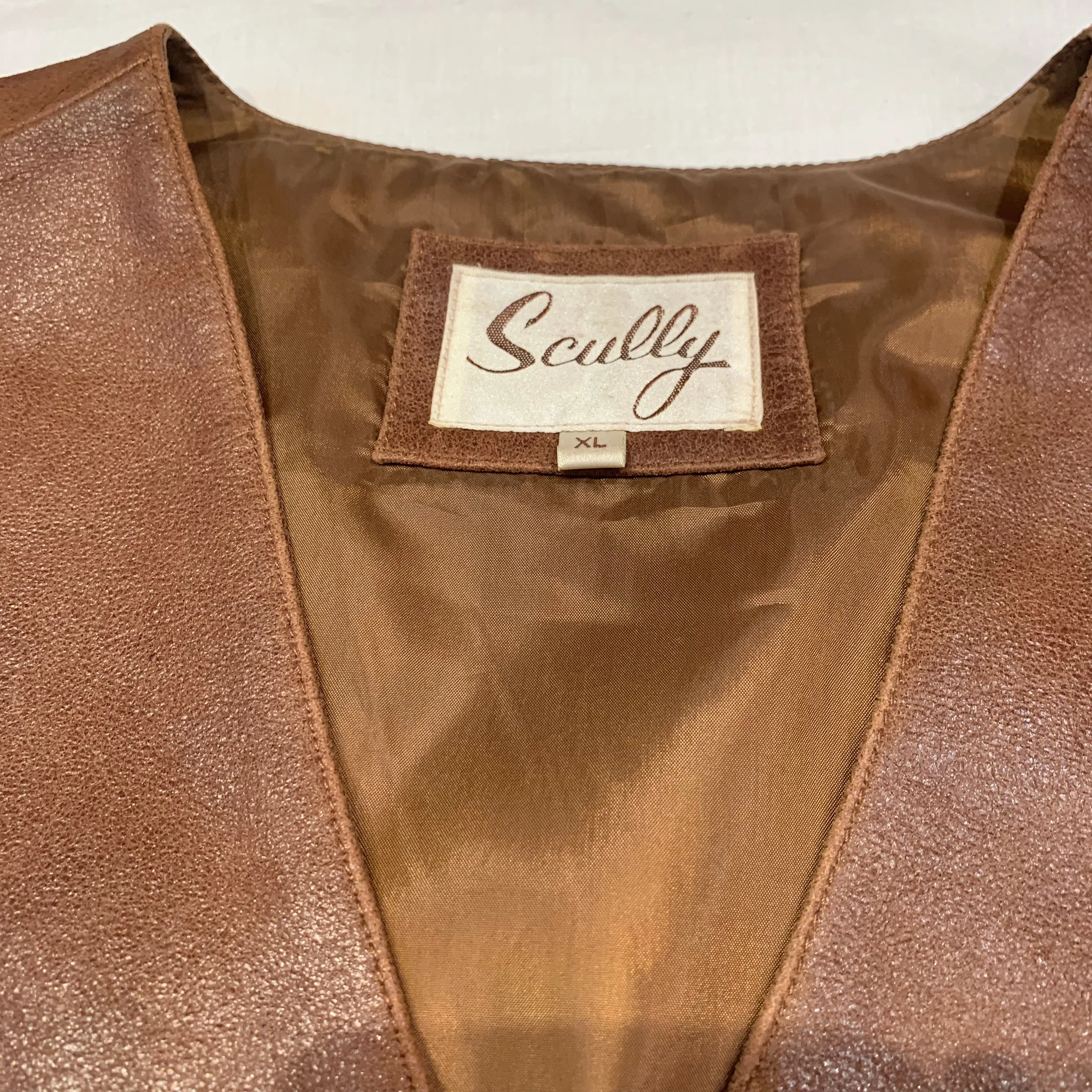 Scully Men's Brown Vintage Lambskin Vest