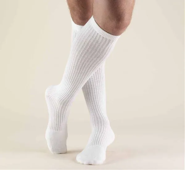 Second Skin Men's 15-20 mmHg Casual and Athletic Knee High Socks