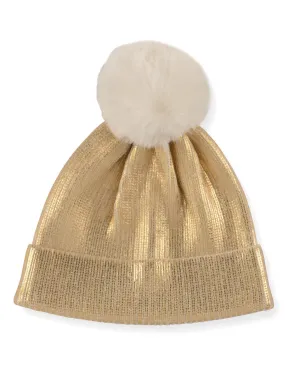 SHI Jax Metallic Beanie in Gold