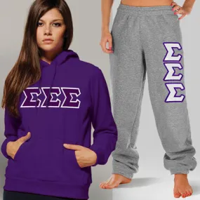 Sigma Sigma Sigma Hoodie and Sweatpants, Package Deal - TWILL