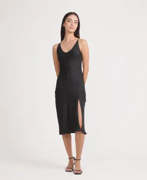 Silk Open Back Slip dress