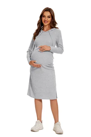 Smallshow Knit Maternity Sweater Midi Dress