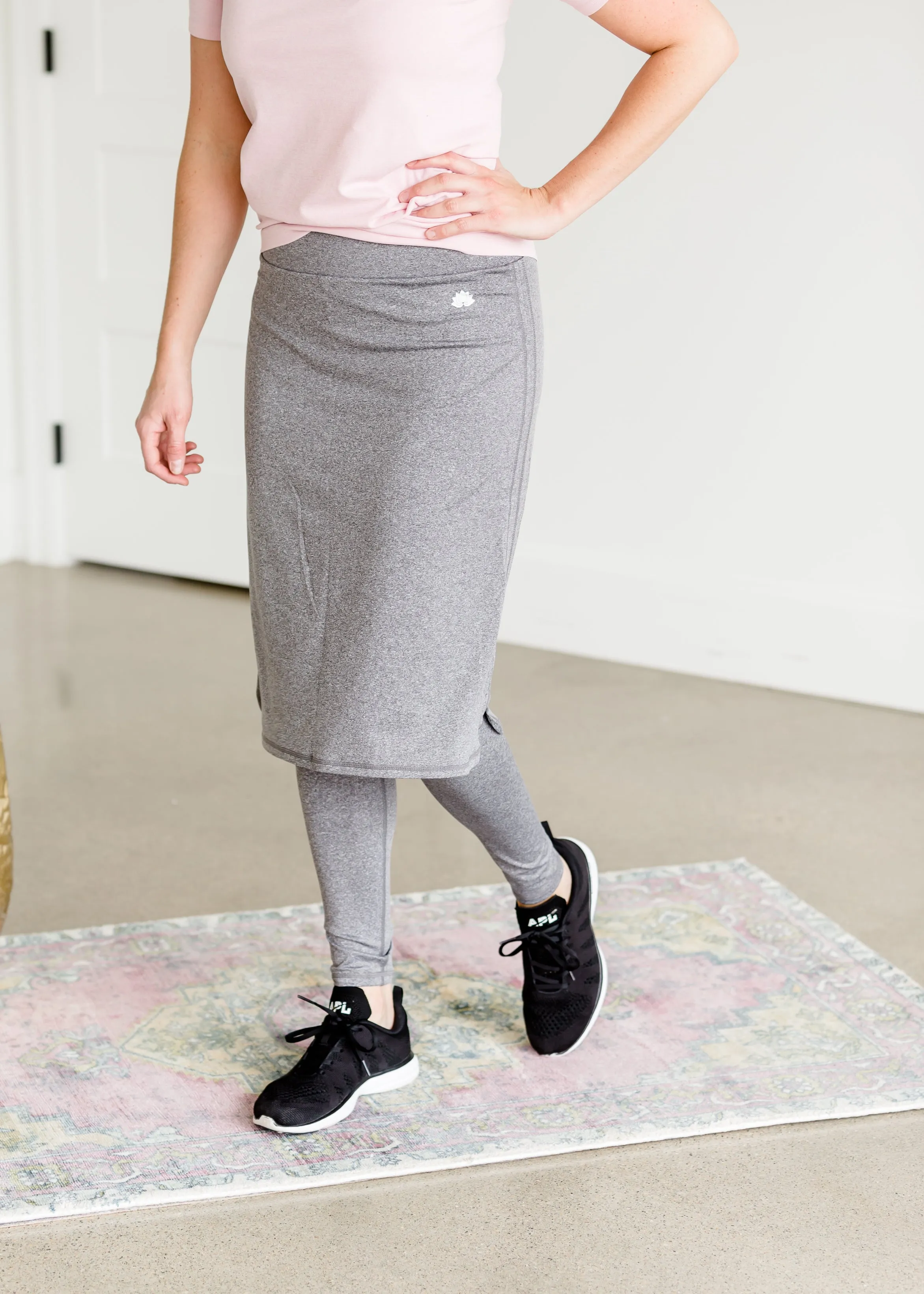 Snoga Long Shirttail Heather Gray Sport Skirt - FINAL SALE