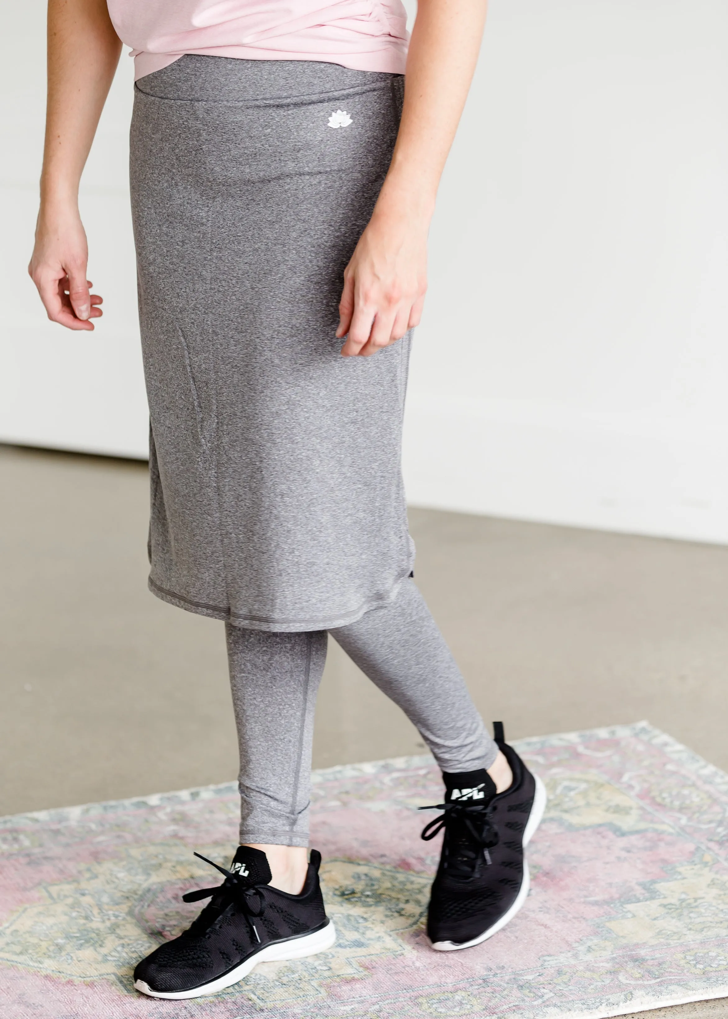 Snoga Long Shirttail Heather Gray Sport Skirt - FINAL SALE