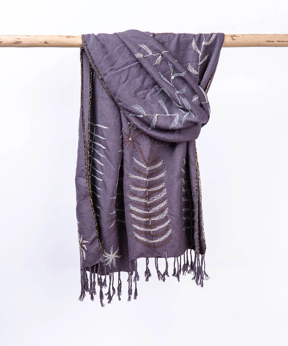 South Sinai Embroidered Hand Woven Cotton Shawl