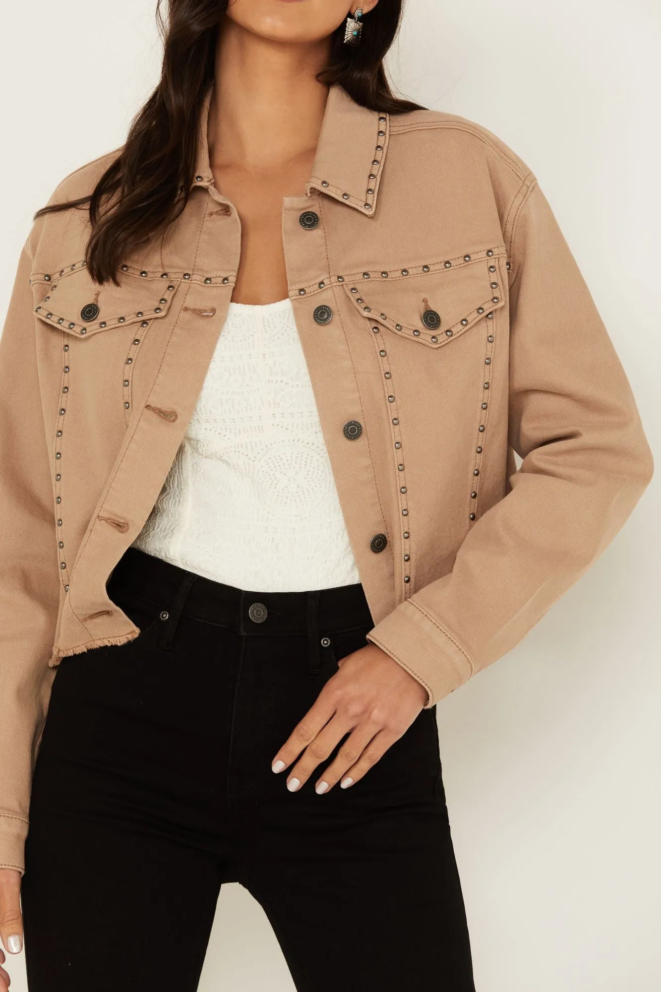 Studded Cropped Jacket