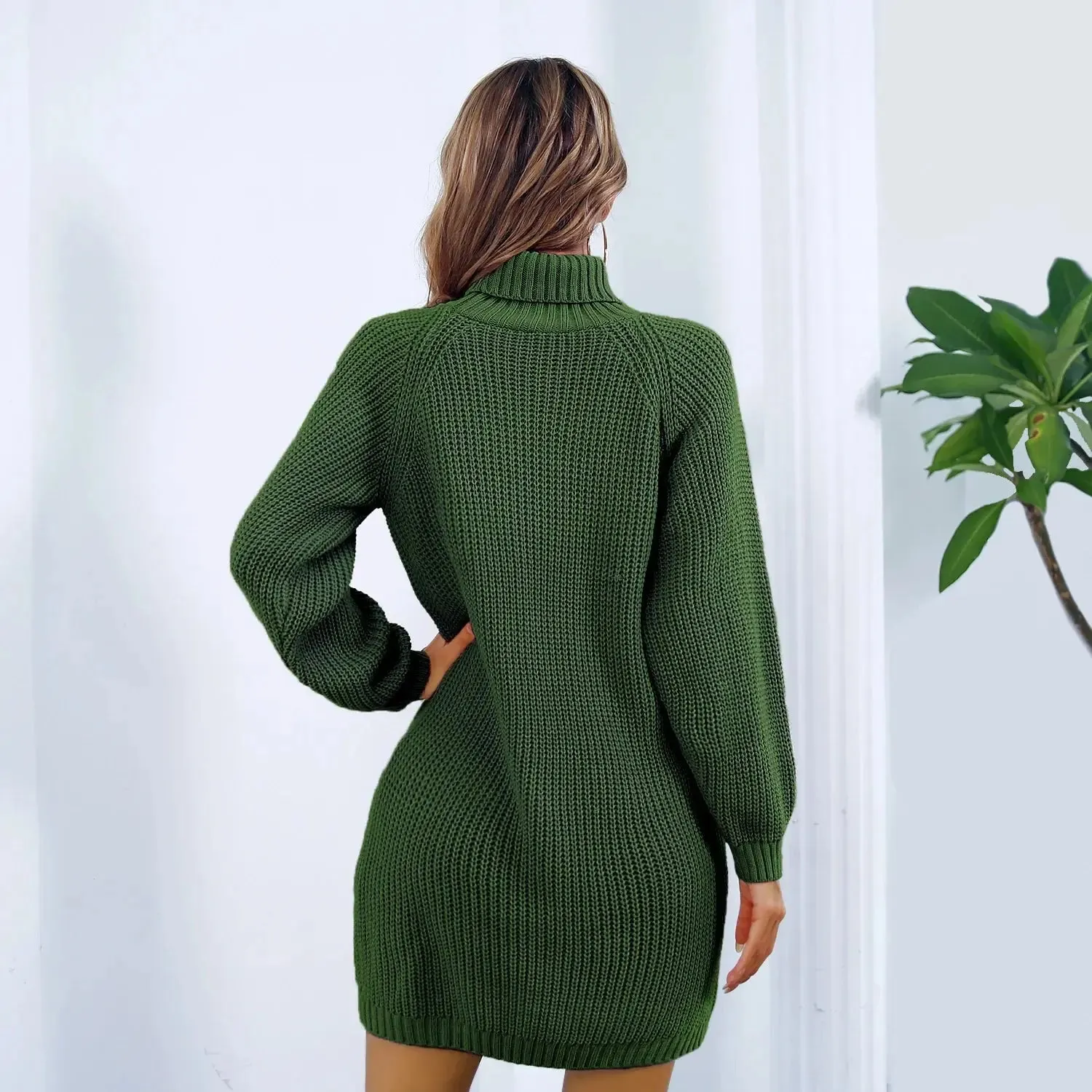 Sweater Dress With Button