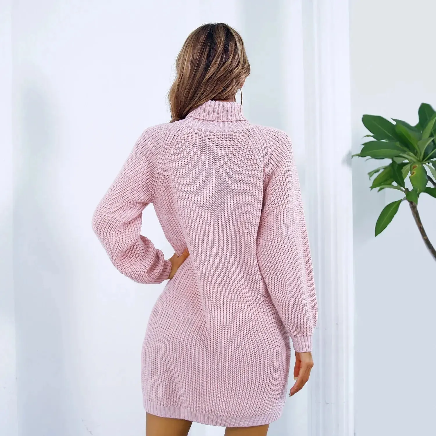 Sweater Dress With Button