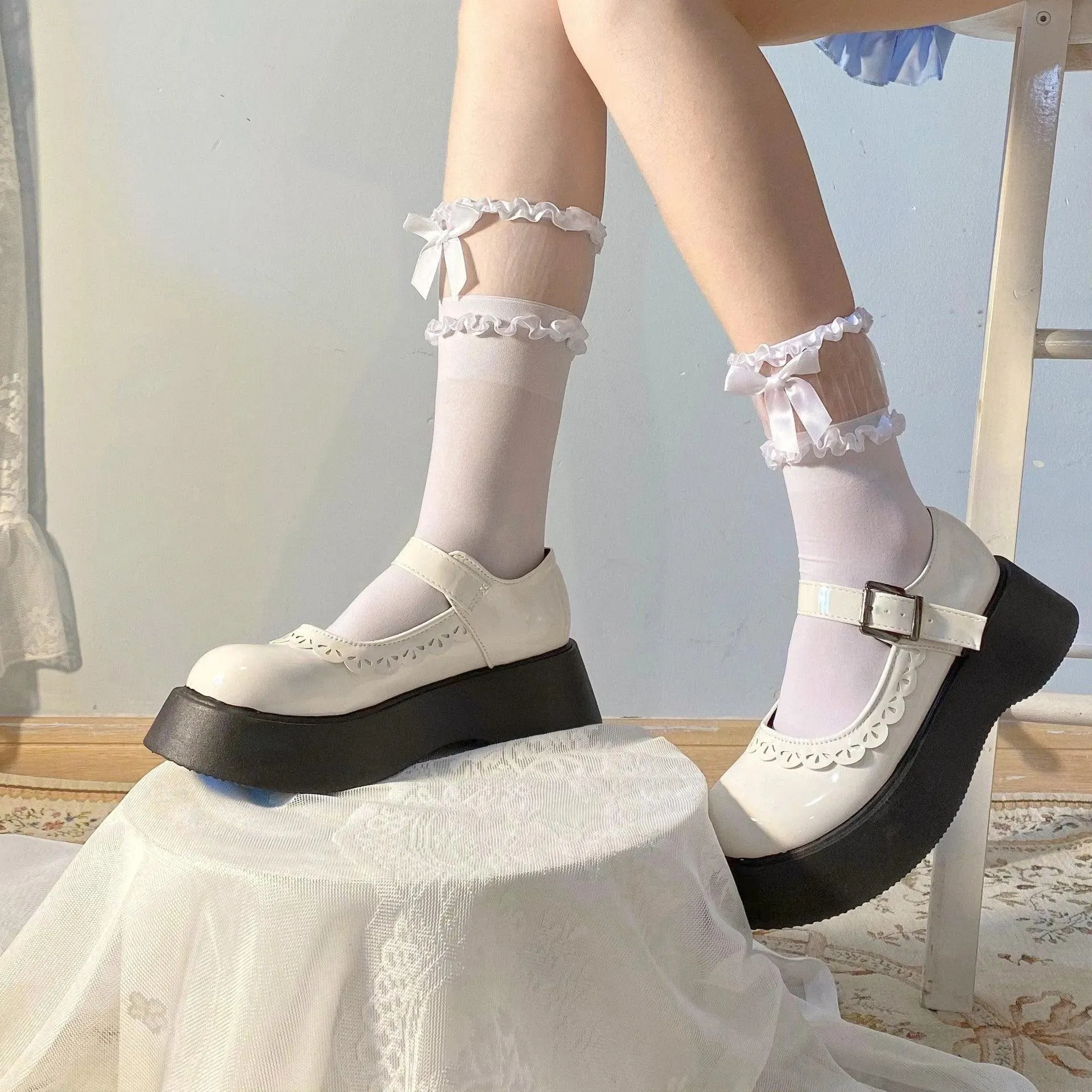 Sweet Lolita Socks Ruffle Lace Princess Cute Socks | Kawaii Outfits