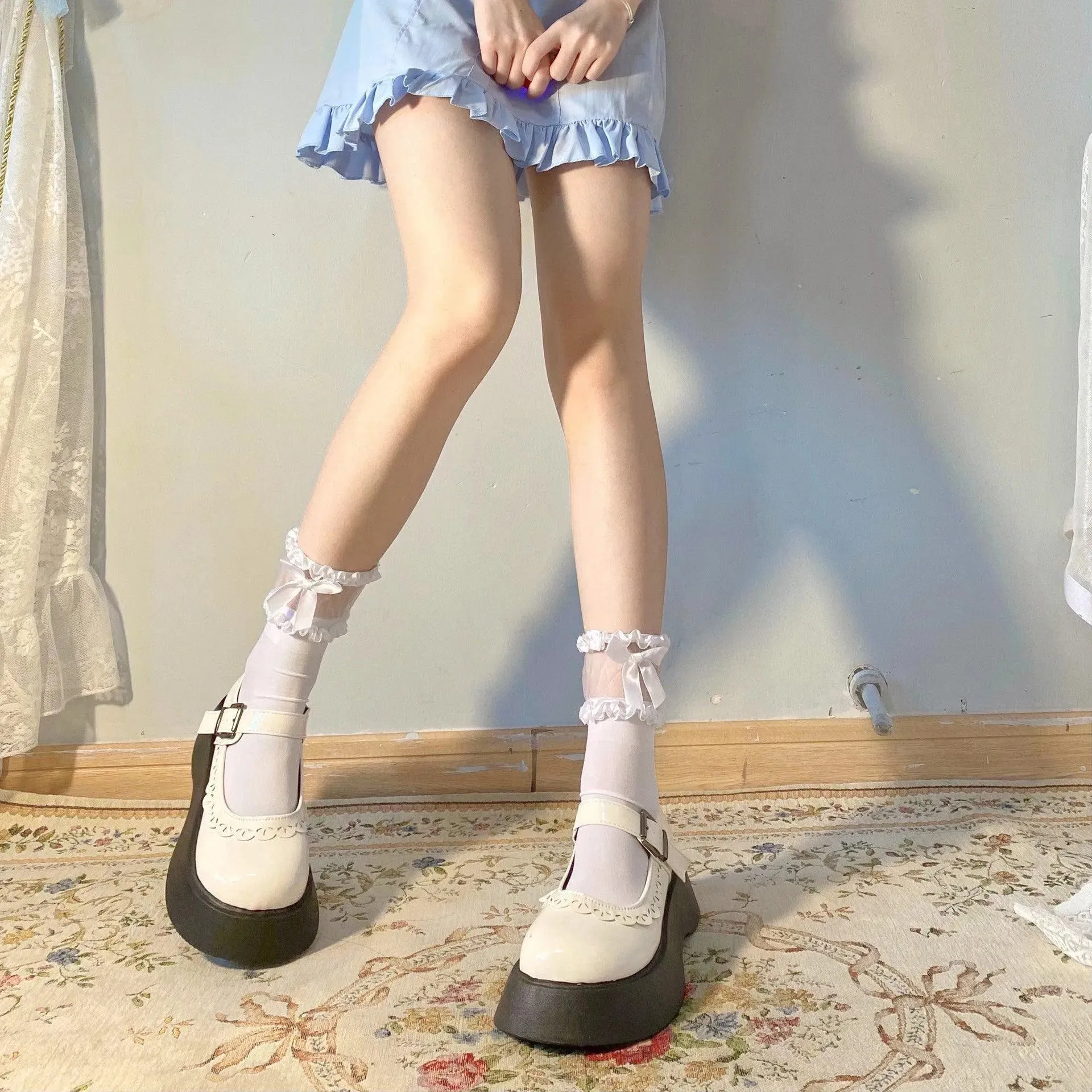 Sweet Lolita Socks Ruffle Lace Princess Cute Socks | Kawaii Outfits