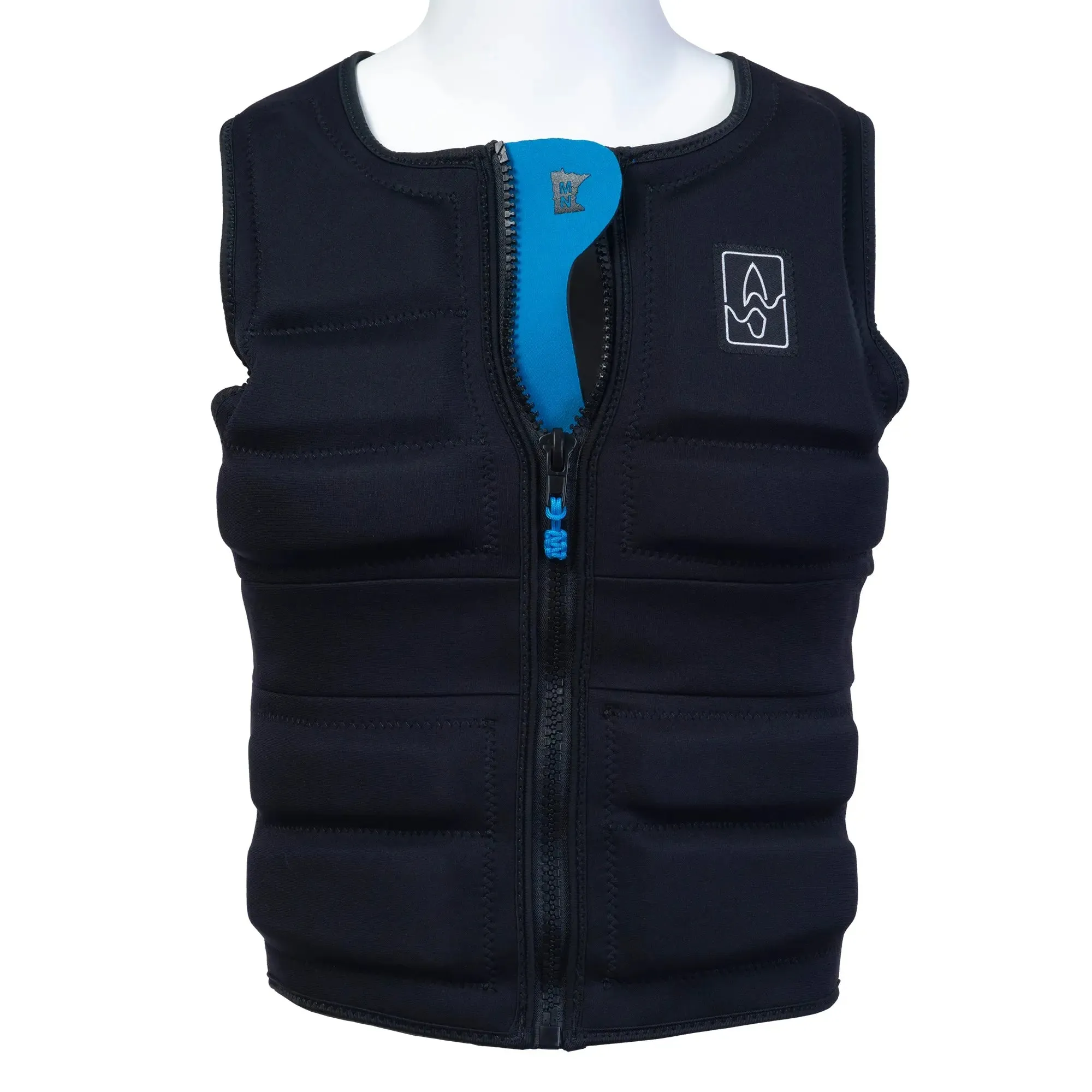 SWELL Wakesurf Vest - Men's Black - Ultimate Comfort Neoprene Jacket