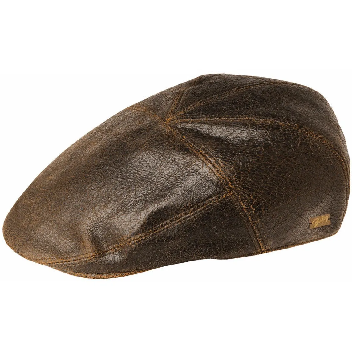 Taxten Distressed Leather Ivy Cap by Bailey