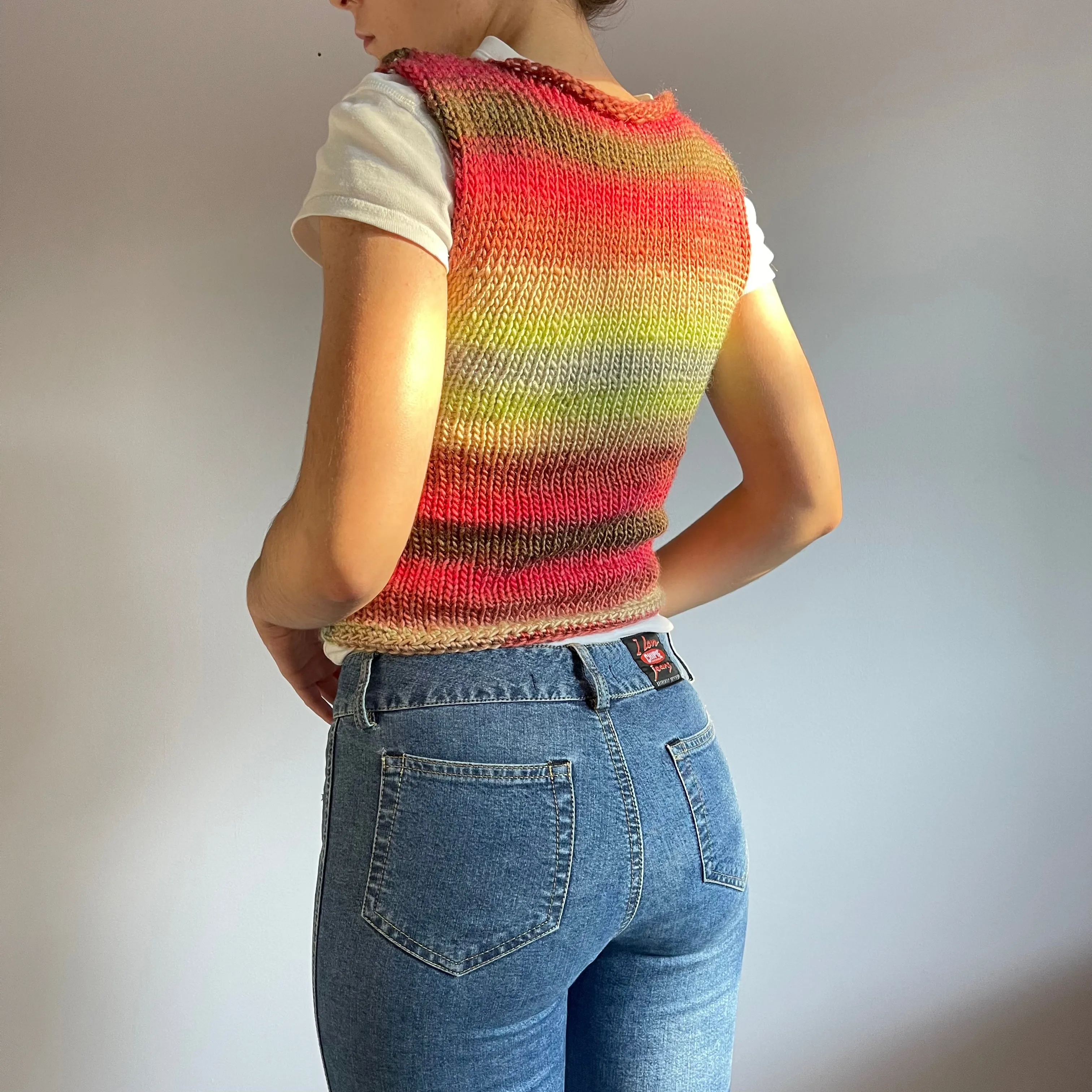 The Fireburst Vest - handmade knitted sweater vest