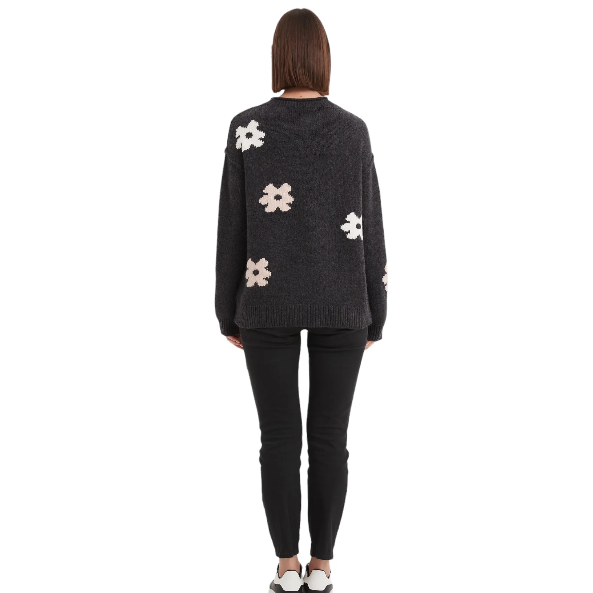 Tirelli Flower Sweater Charcoal