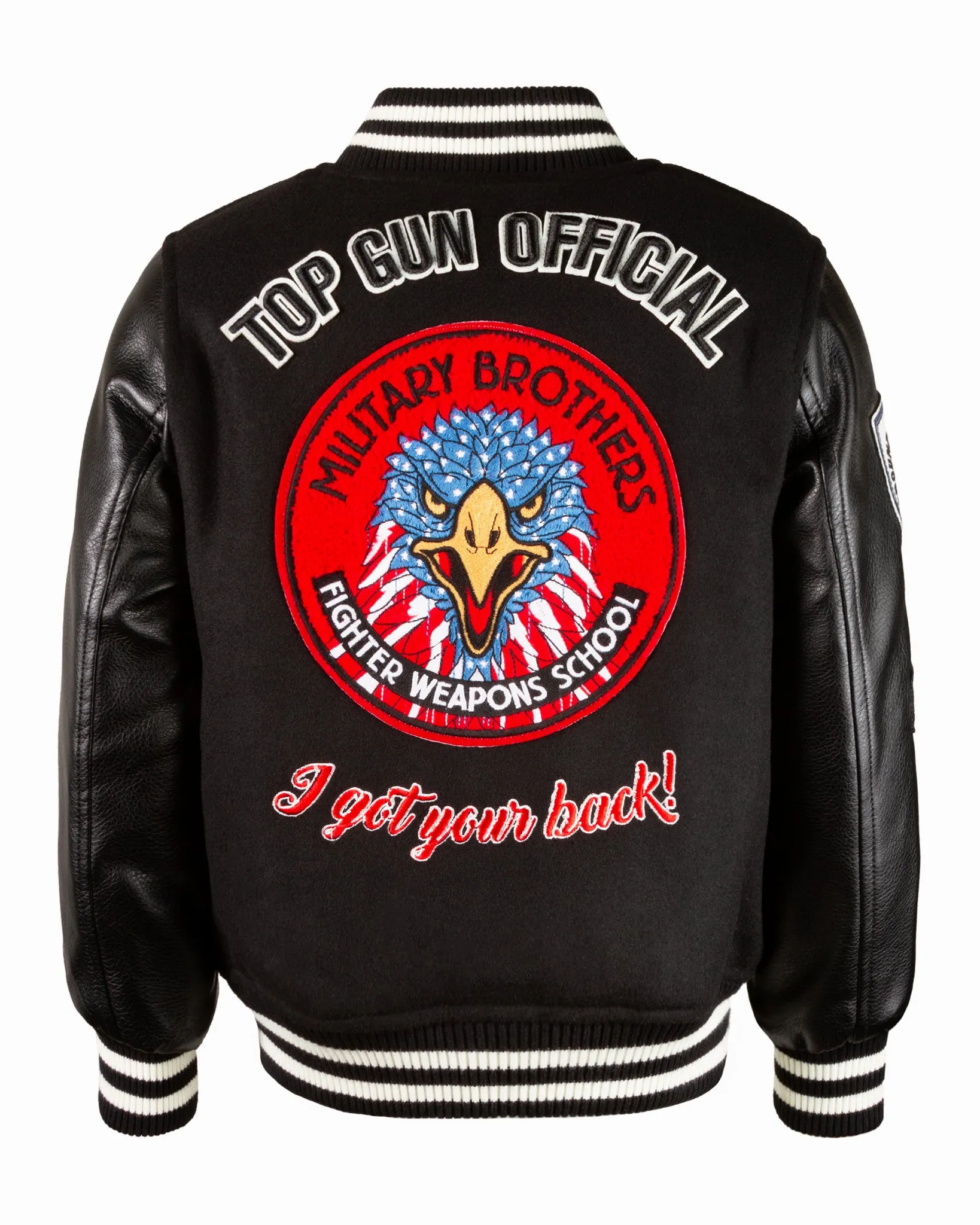 TOP GUN® "MILITARY BROTHERS" VARSITY JACKET