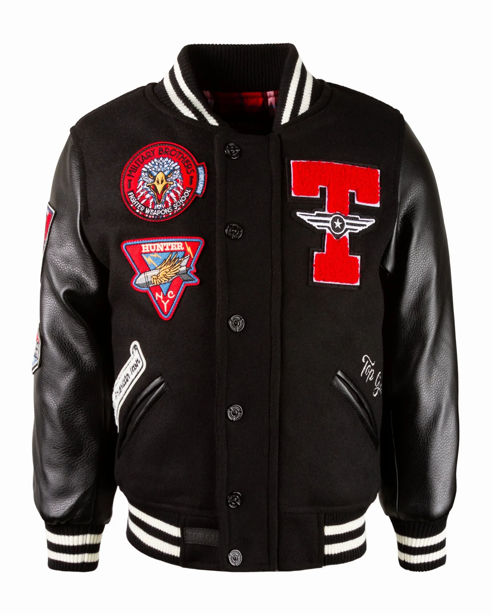 TOP GUN® "MILITARY BROTHERS" VARSITY JACKET