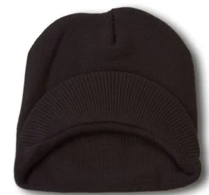 TopHeadwear Cuffless Jeep Visor Winter Beanie - Navy