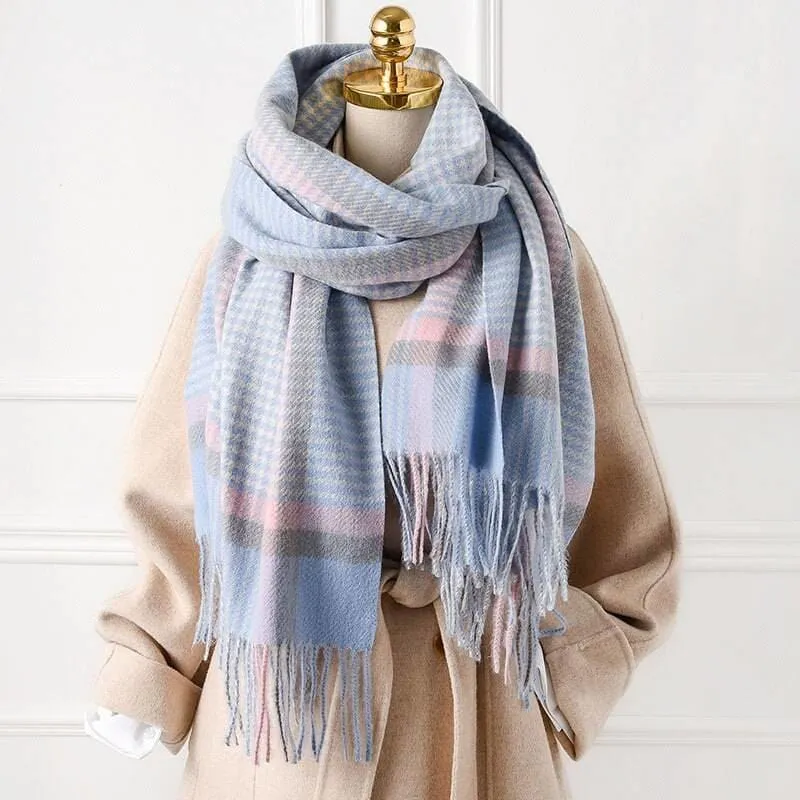 winter warm thicked blanket scarves For ladies