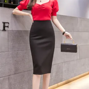 Wjczt New Hot Selling Office Ladies Wear Woman Skirts Womens Korean Fashion Casual Female OL Girls Cute Sexy Blck Skirt