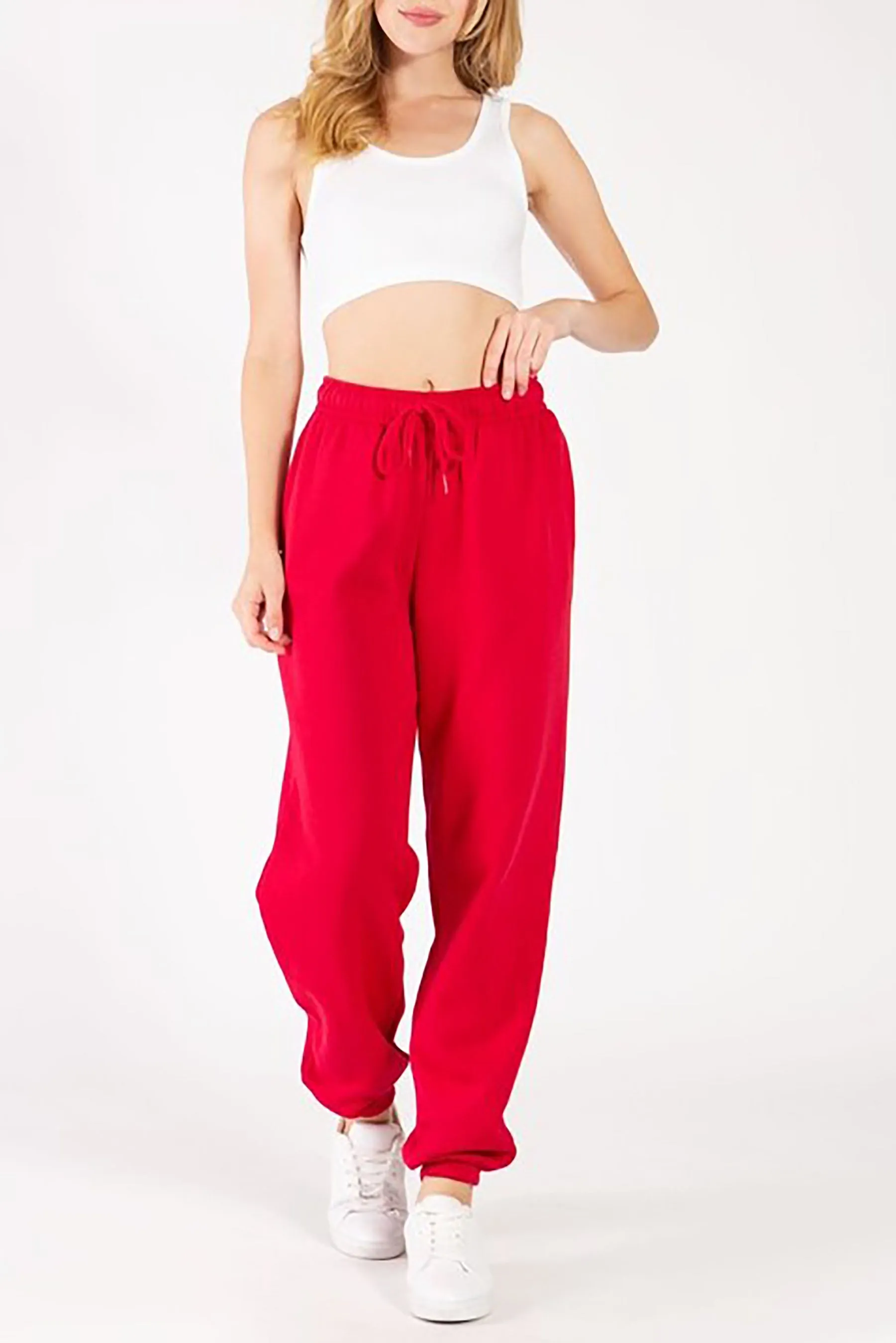 Women's Casual Oversized Fleece Sweatpants