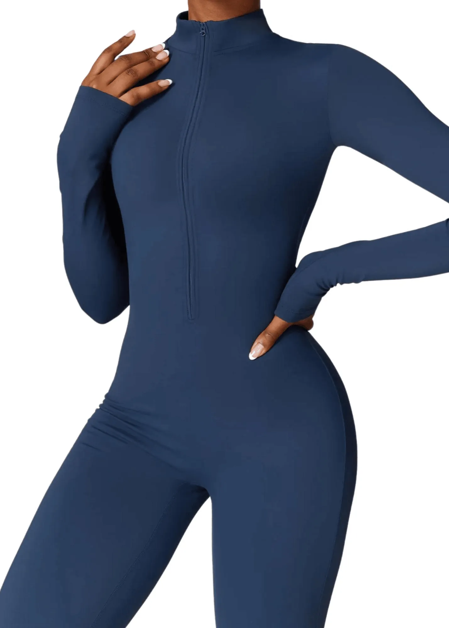 Women's One Piece Yoga Outfit Jumpsuit Leggings Long Sleeved Warm High Elastic Gym Bodysuit