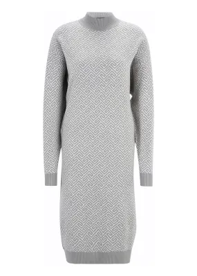 Women's Printed Sweater Dress,Mint Green