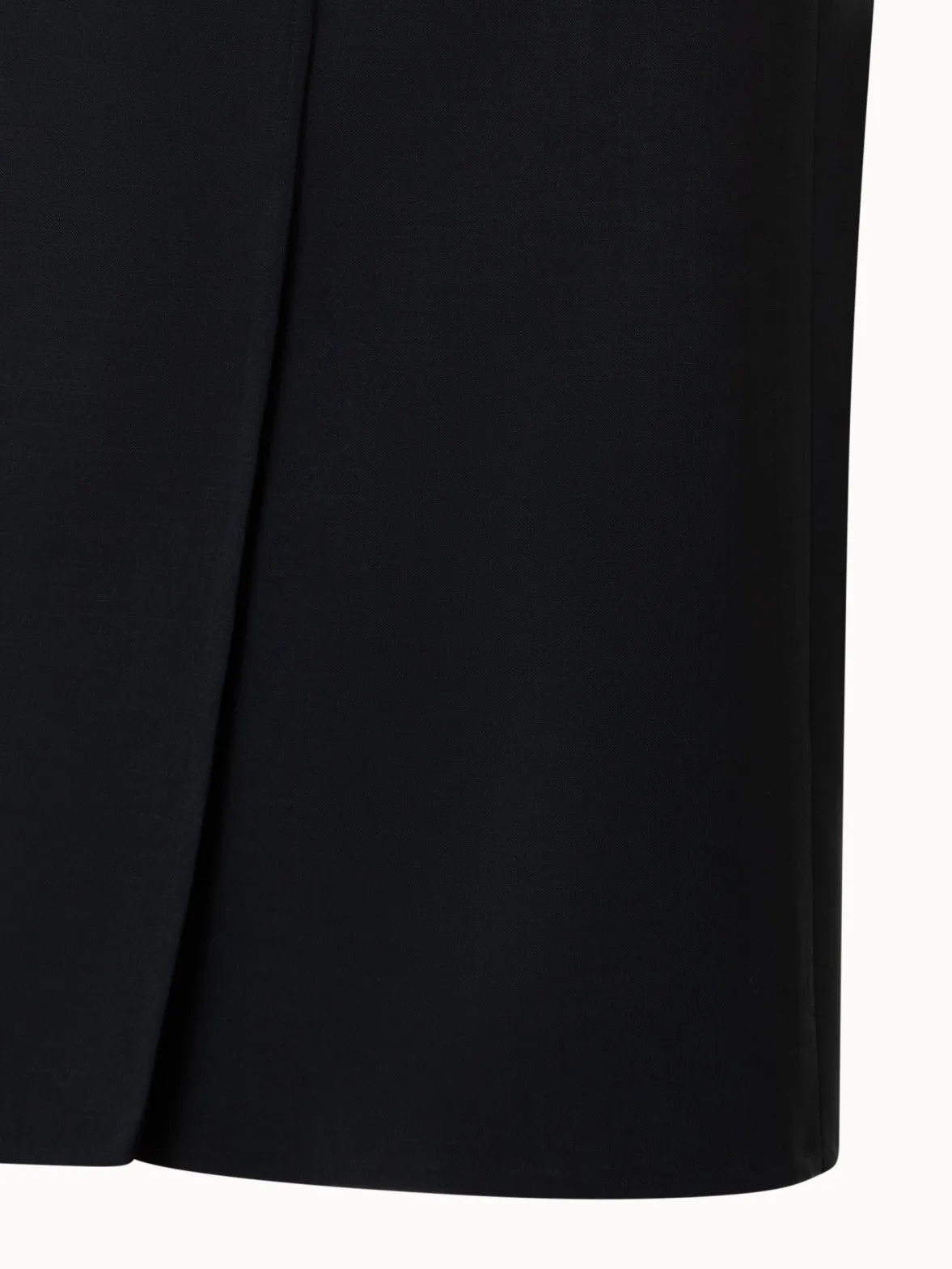 Wool Double-Face Wrap Effect Pencil Skirt