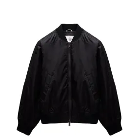 WOVEN NYLON TWILL CREW JACKET BLACK