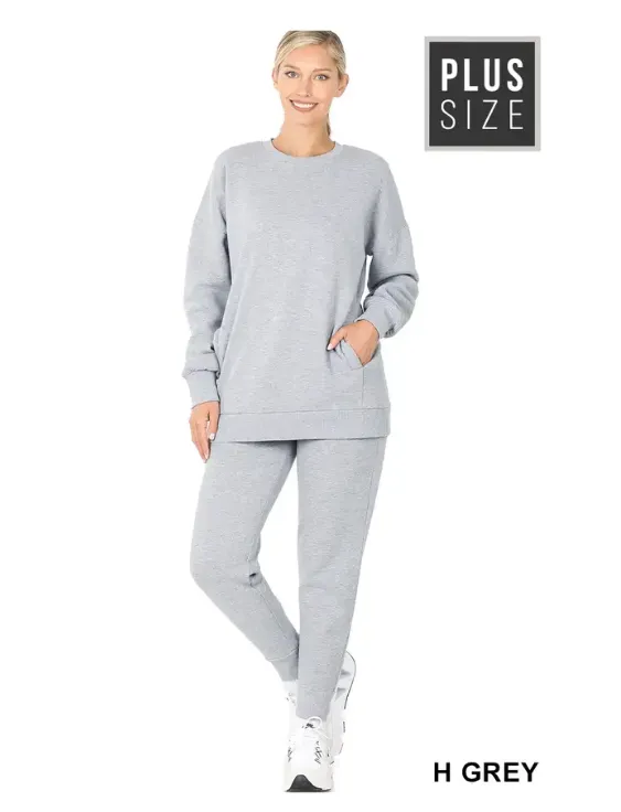 ZENANA SWEATSHIRT & SWEATPANTS SET