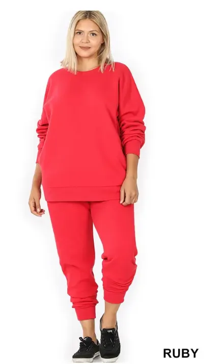 ZENANA SWEATSHIRT & SWEATPANTS SET