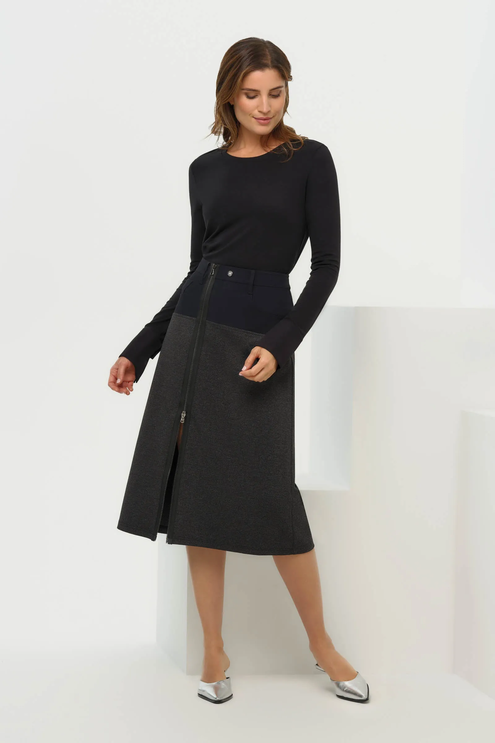 Zita Ponte Midi Skirt